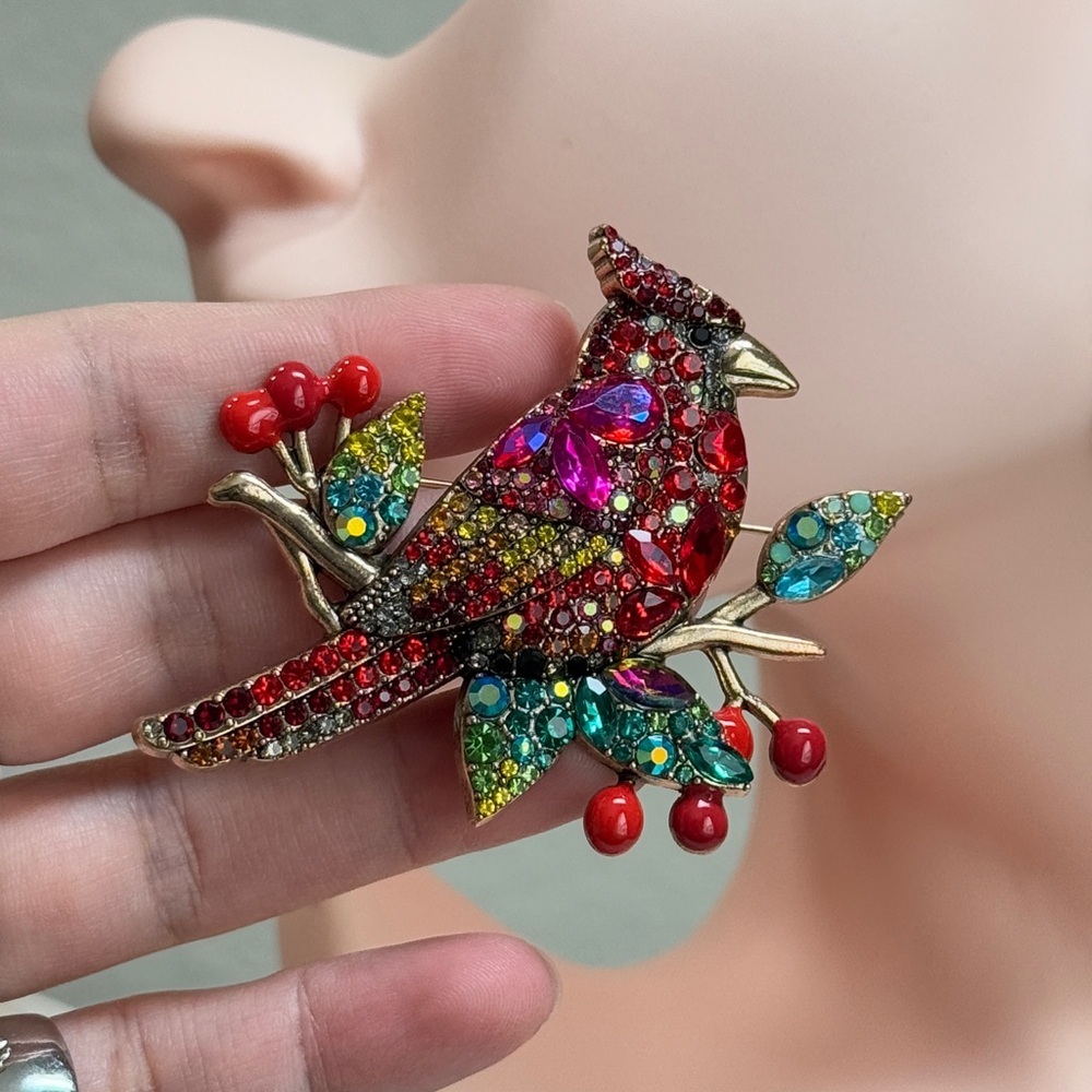 ⚜️❤️‍🔥 Winter Love Colorful Gemstone Bird Brooch 🐦‍🔥 - Picture 4 of 6